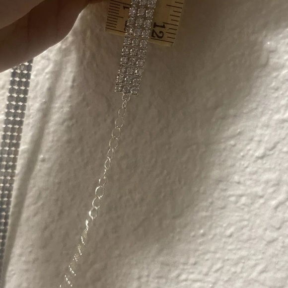 Y2k Sexy Baby Choker Necklace Old English Gangsta Rhinestone 90s Shiny Fashion 1 - Picture 5 of 6